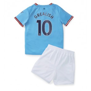 Manchester City Jack Grealish #10 babykläder Hemmatröja barn 2022-23 Korta ärmar (+ Korta byxor)